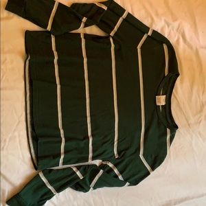 Tillys green striped long sleeve